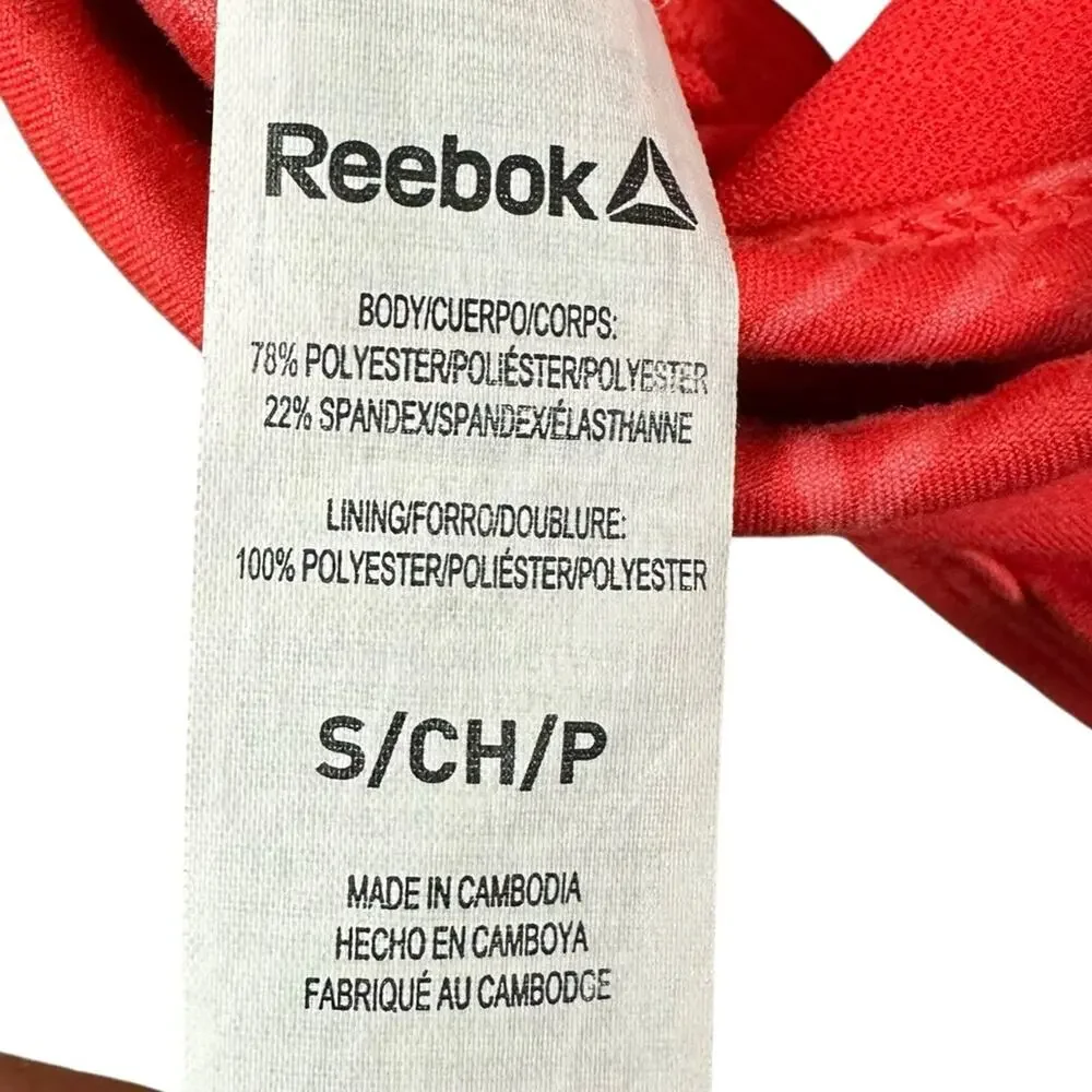 Reebok Women's Red Sports Bra Size Small Racer Back